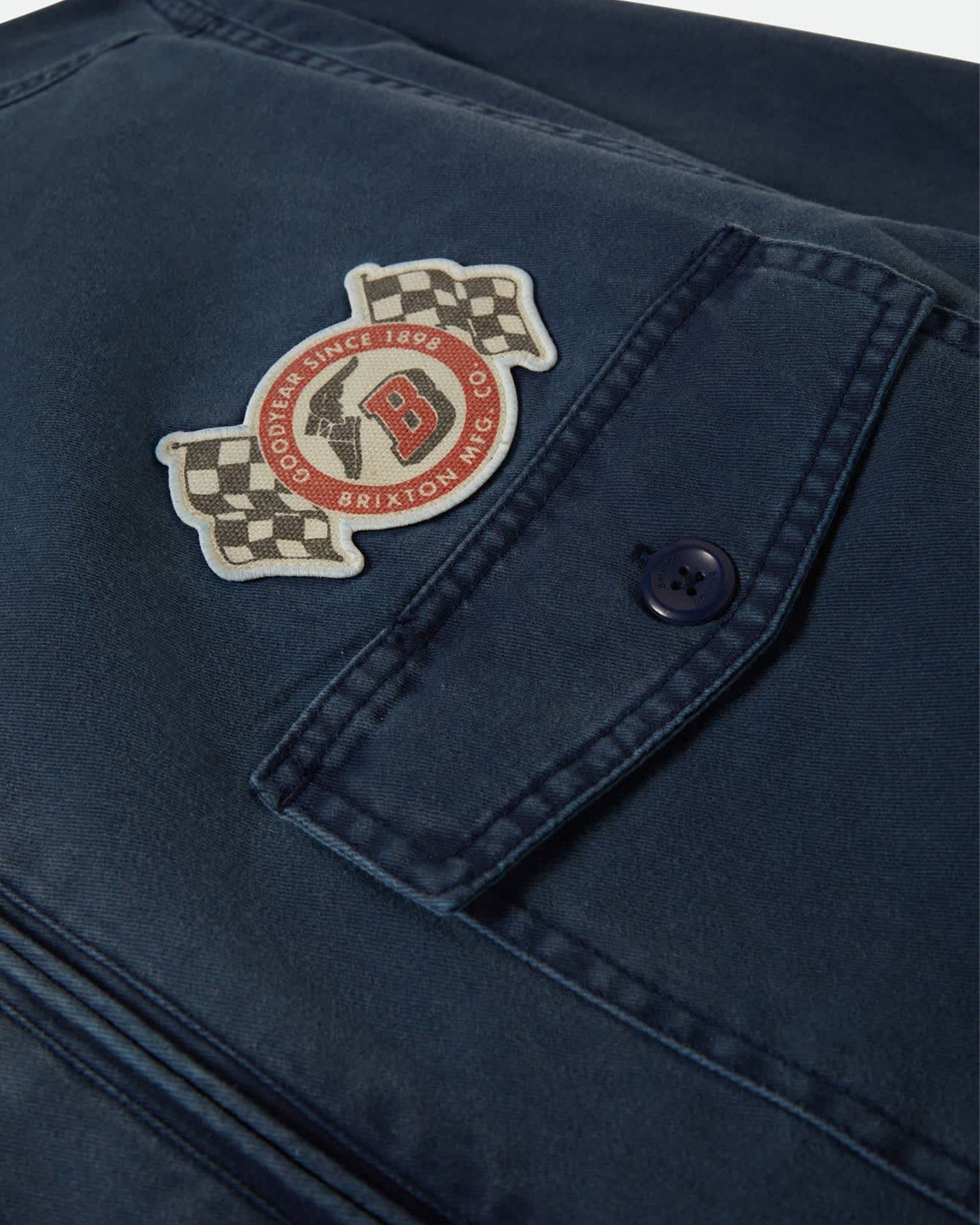 Brixton Goodyear Trademark Lightweight Coaches Jacket - Washed Navy