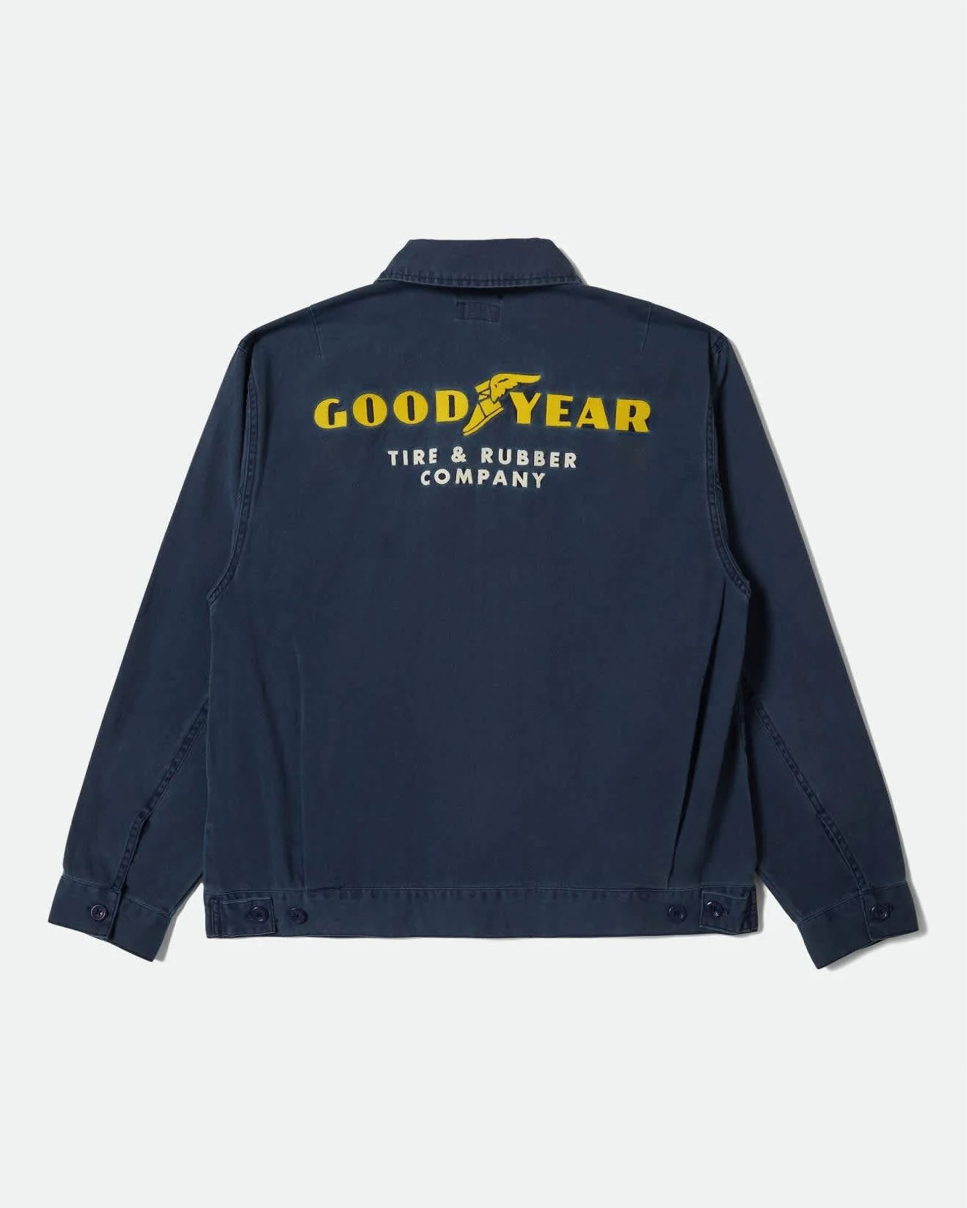 Goodyear Trademark Lightweight Coaches Jacket - Washed Navy