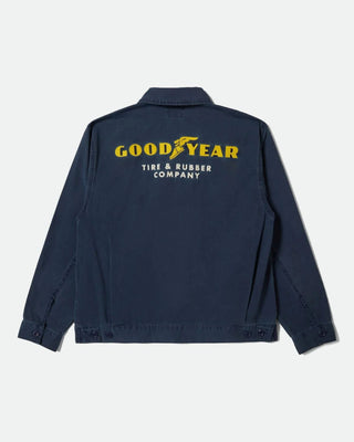 Brixton Goodyear Trademark Lightweight Coaches Jacket - Washed Navy