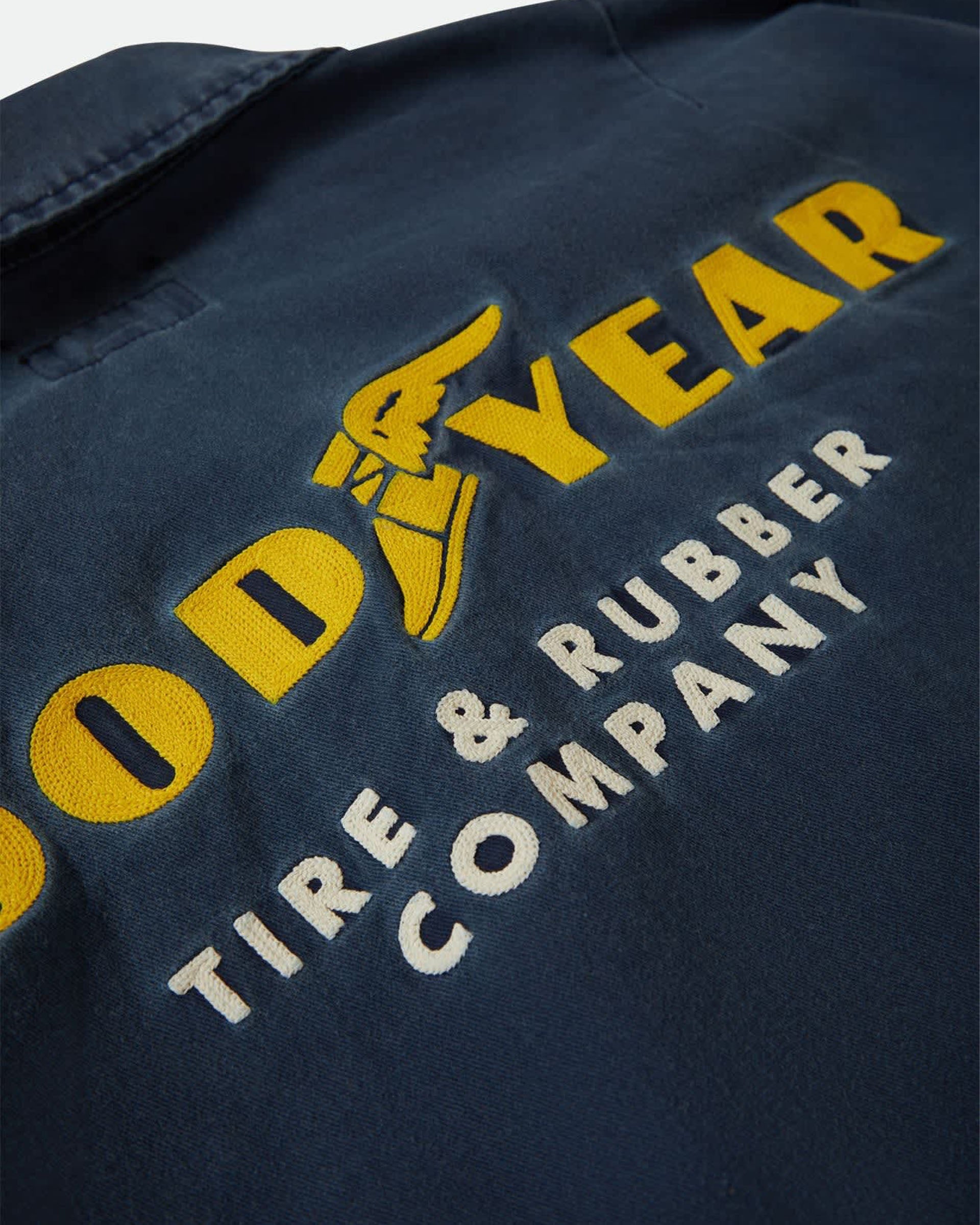 Brixton Goodyear Trademark Lightweight Coaches Jacket - Washed Navy