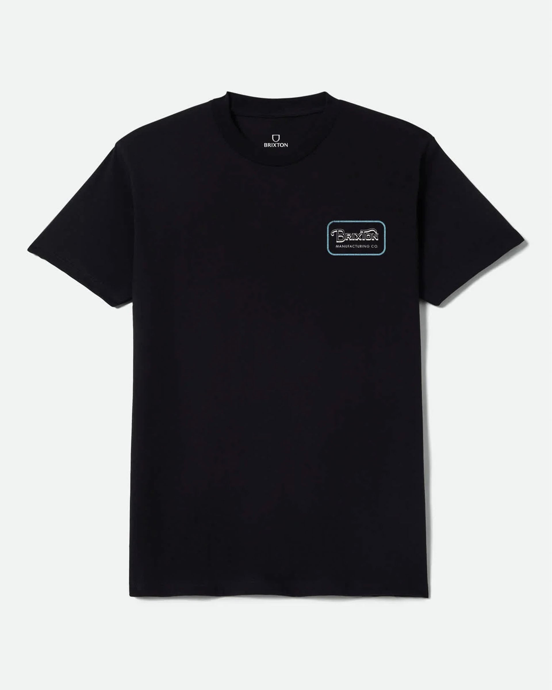 Brixton Grade S/S Standard T-Shirt - Black/Off White/Retro Blue