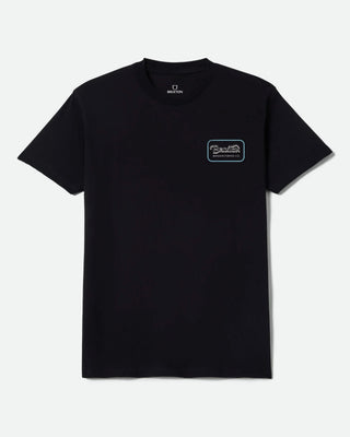 Brixton Grade S/S Standard T-Shirt - Black/Off White/Retro Blue