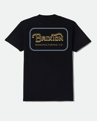 Brixton Grade Standard S/S T-Shirt - Black/Sunset/Grey Blue