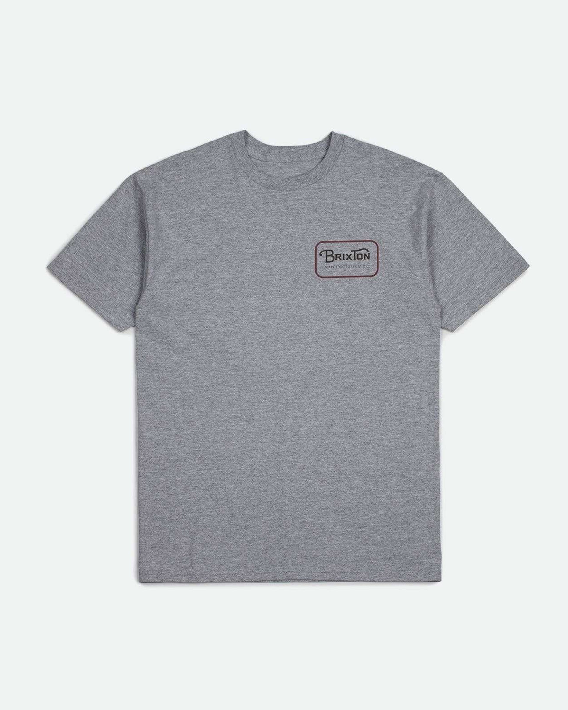 Grade S/S Standard T-Shirt - Heather Grey/Washed Black/Red