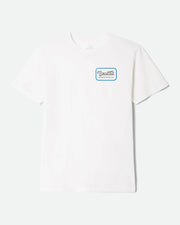 Brixton Grade S/S Standard T-Shirt - White/Washed Black/Medium Blue