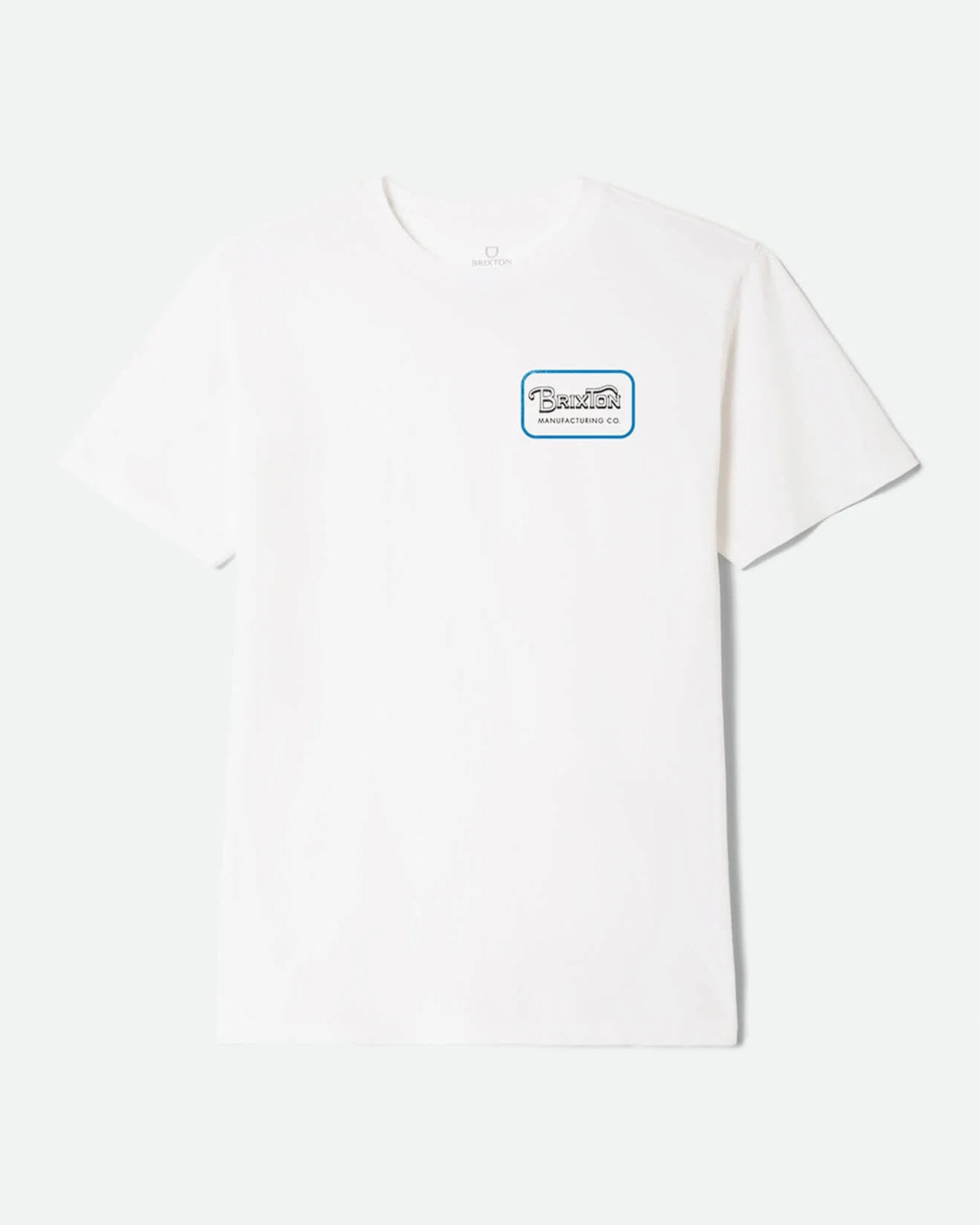 Brixton Grade S/S Standard T-Shirt - White/Washed Black/Medium Blue