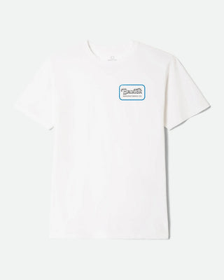 Brixton Grade S/S Standard T-Shirt - White/Washed Black/Medium Blue