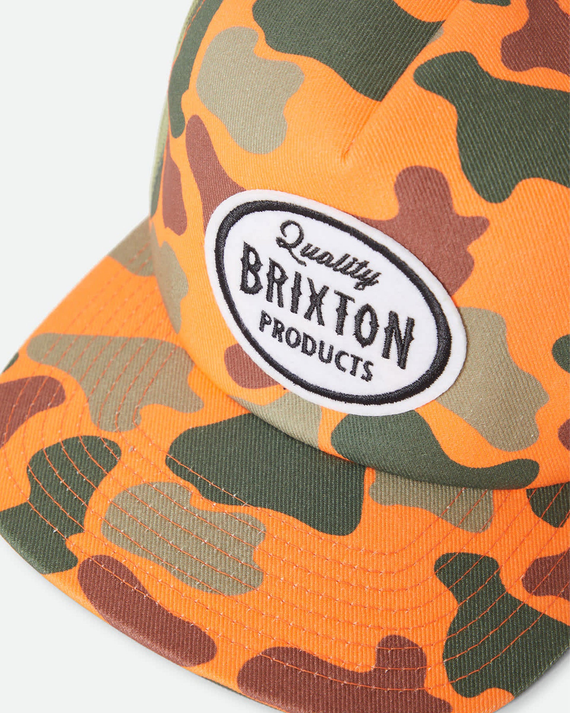 Brixton Henry MP Trucker Hat - Orange Duck Camo/Orange