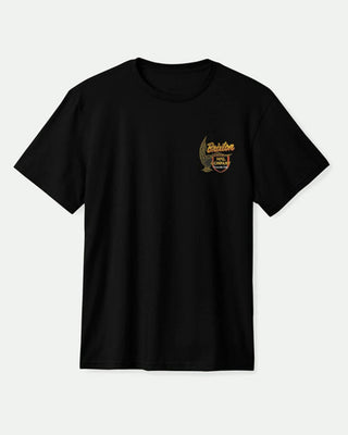 Brixton Highline Short Sleeve Tailored T-Shirt - Black Worn Wash