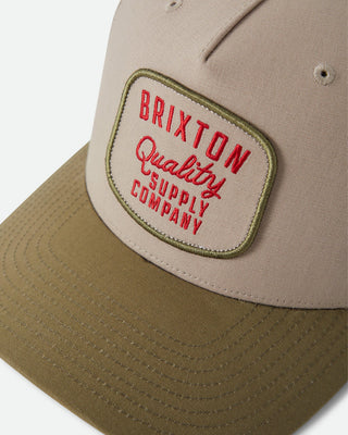 Brixton Hubal Snapback Hat - Khaki/Dark Olive