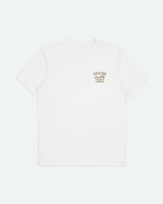 Brixton Hubal Short Sleeve Tailored T-Shirt - White/Brass