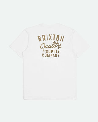 Brixton Hubal Short Sleeve Tailored T-Shirt - White/Brass