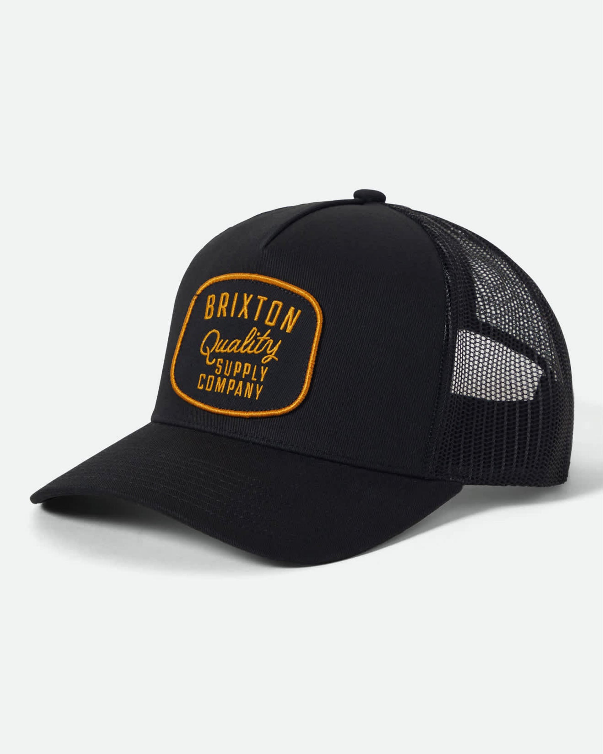 Brixton Hubal Netplus Trucker Hat - Black/Black
