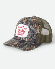 Brixton Hubal Netplus Trucker Hat - Tree Camo/Olive