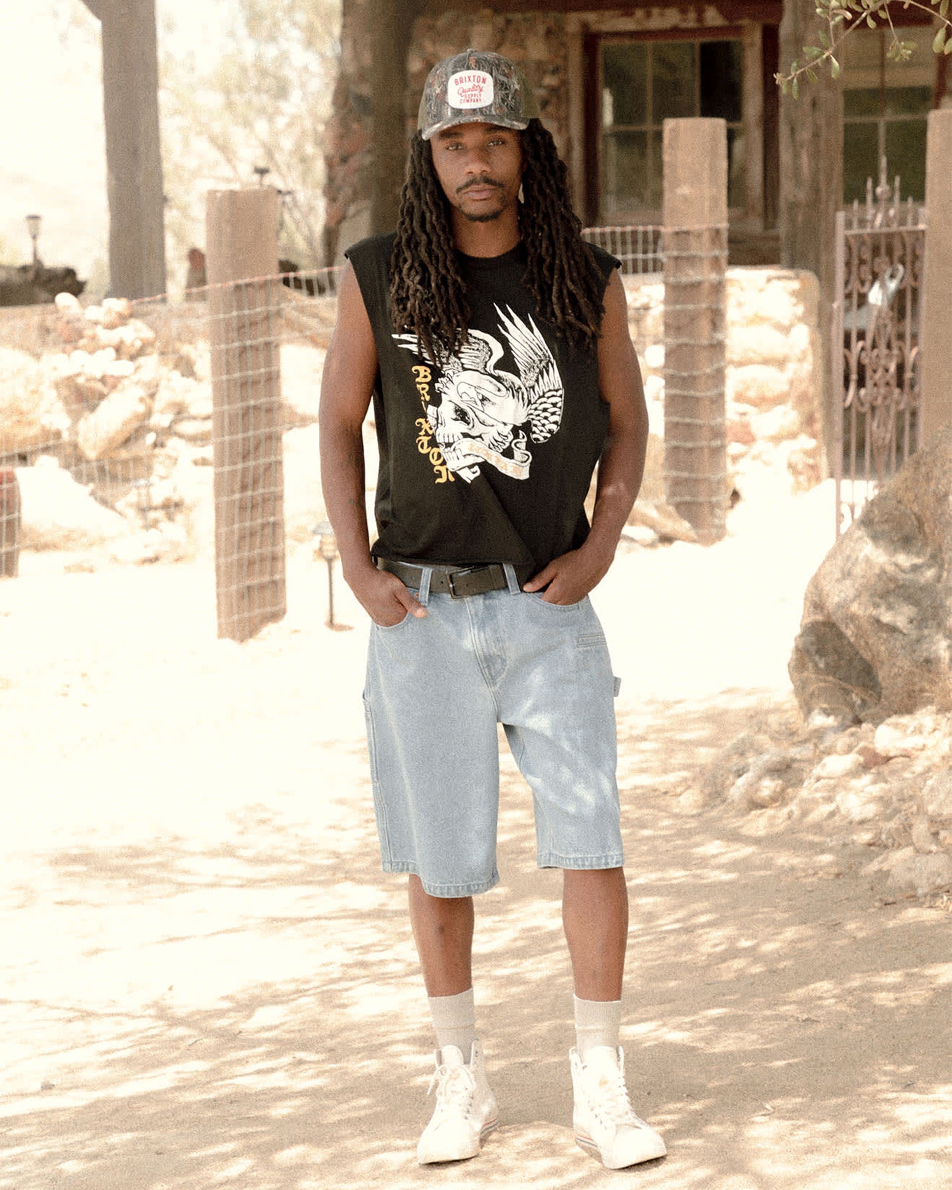Brixton Hubal Netplus Trucker Hat - Tree Camo/Olive