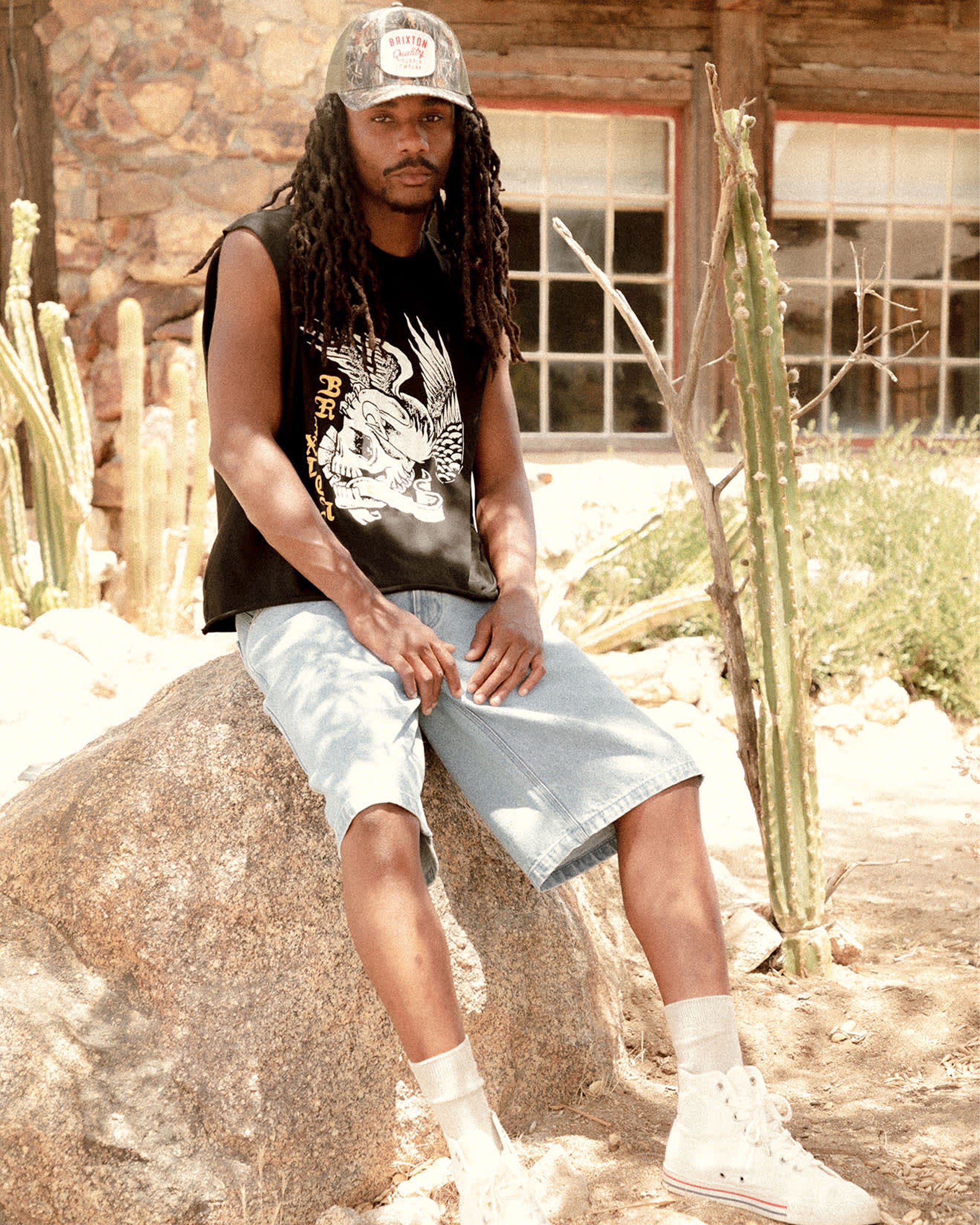 Brixton Hubal Netplus Trucker Hat - Tree Camo/Olive