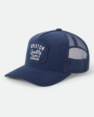 Brixton Hubal Trucker Hat - Dark Navy Corduroy