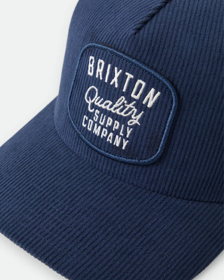 Brixton Hubal Trucker Hat - Dark Navy Corduroy
