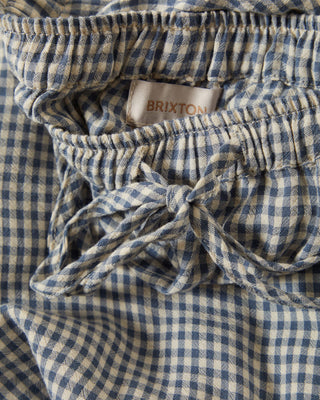 Brixton Women's Hudson Lounge Pant - Azure Blue Gingham