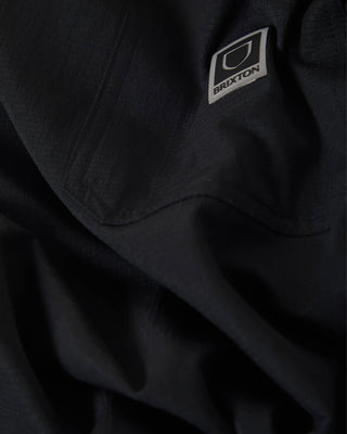 Brixton Journey Lightweight 1/2 Zip Cropped Shirt - Black