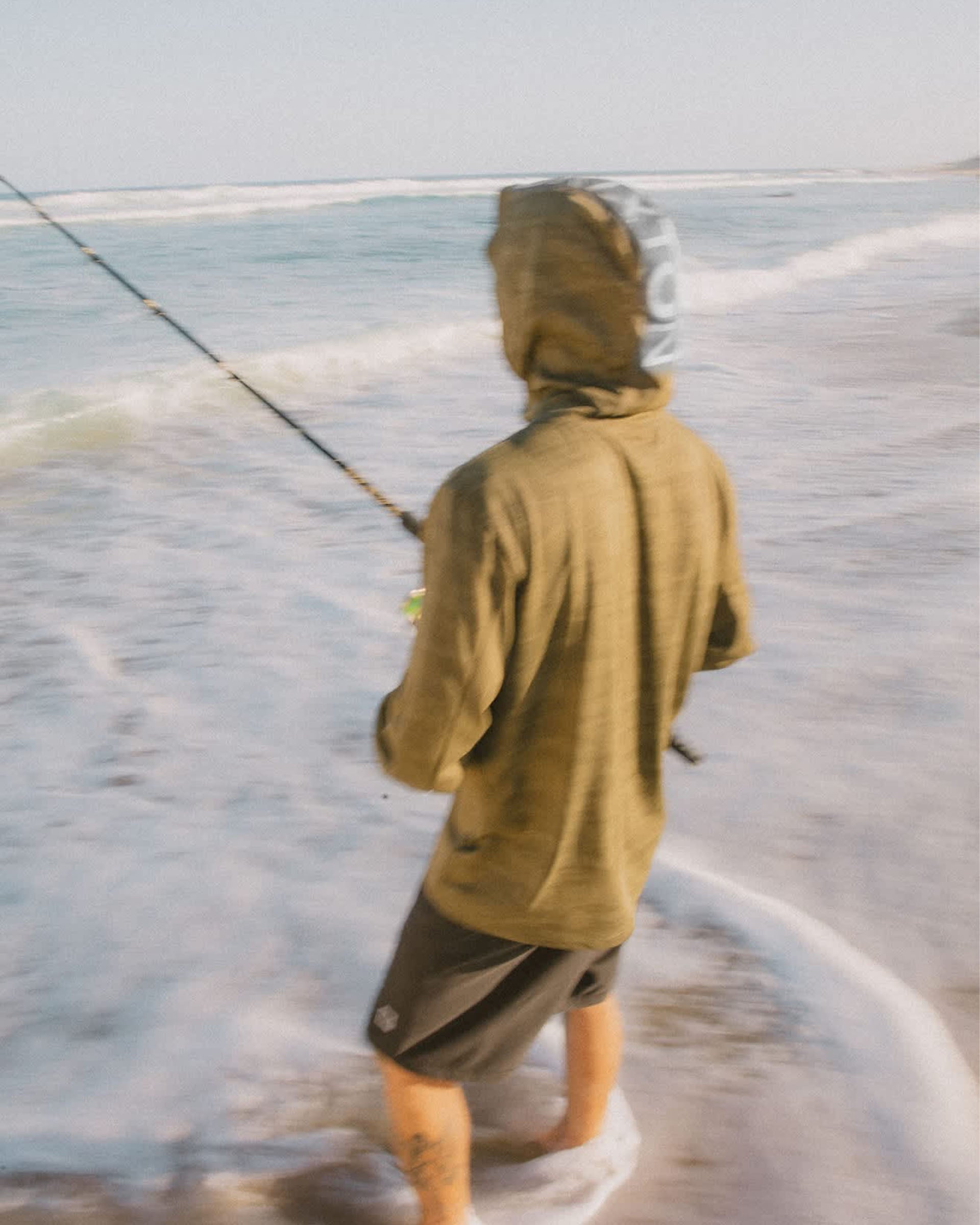 Brixton Journey Long Sleeve Sun Hoodie - Olive Tiger Camo