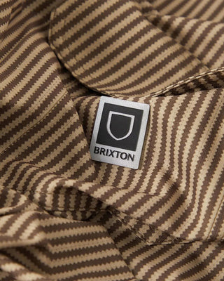 Brixton Journey Lightweight Long Sleeve Woven Shirt - Brown/Sand