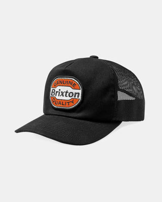 Brixton Keaton Netplus Trucker Hat - Black / Black