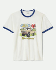 Brixton x Ford King Of The Mountains S/S Ringer T-Shirt - Wimbledon White