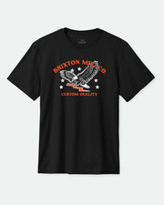 Brixton Lamont Short Sleeve Standard T-Shirt - Black Worn Wash