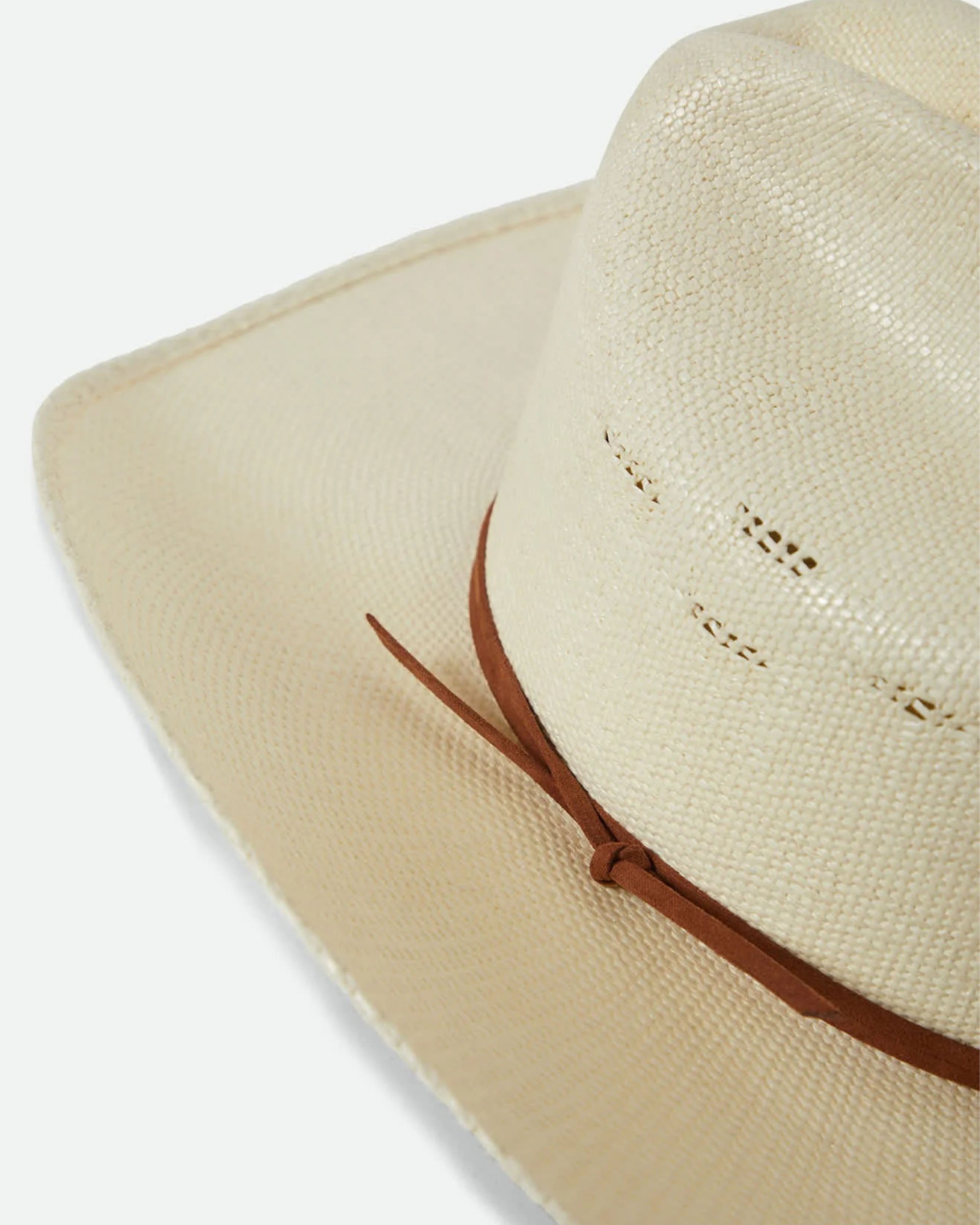 Brixton Unisex Laredo Straw Cowboy Hat - Bone