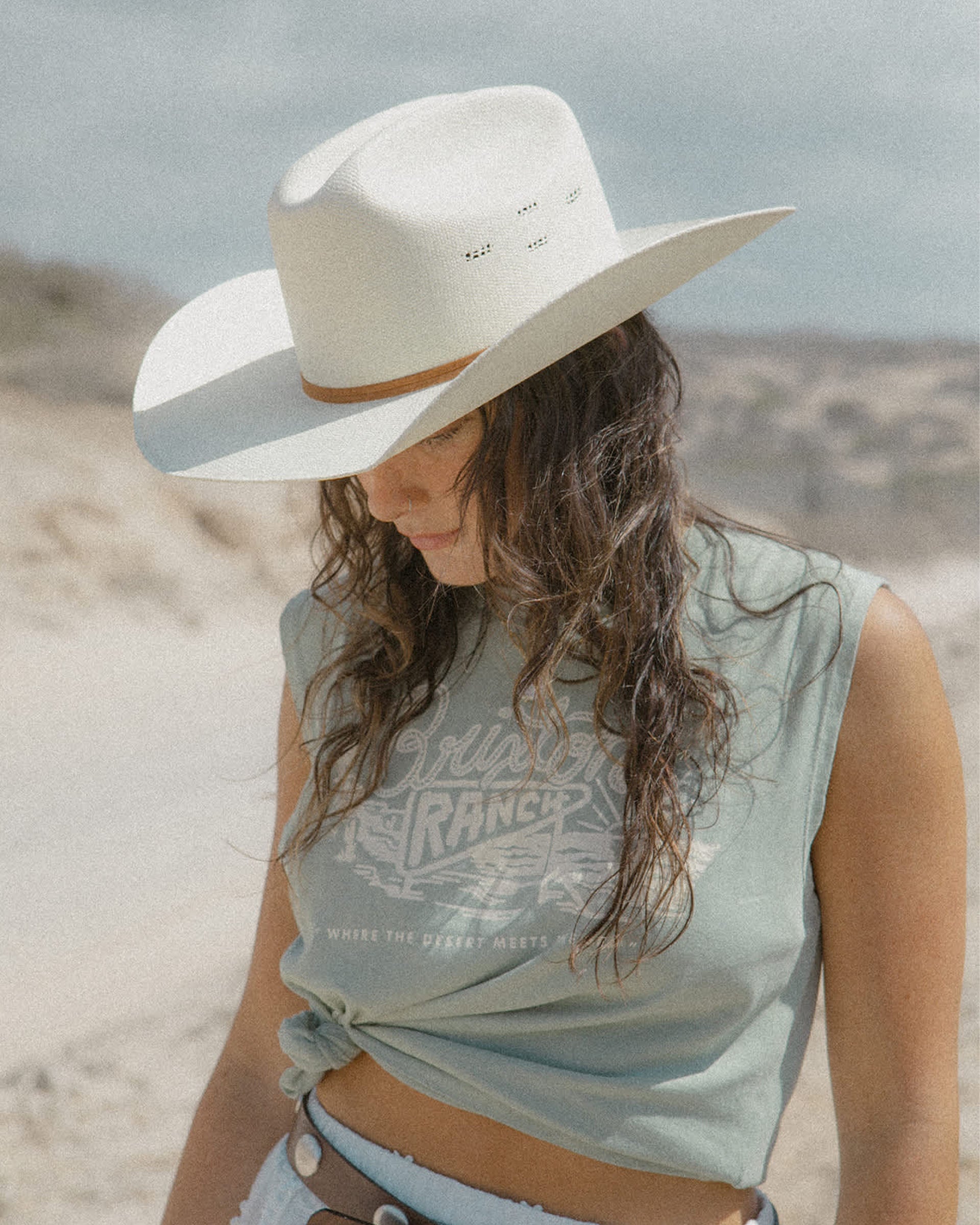 Brixton Unisex Laredo Straw Cowboy Hat - Bone