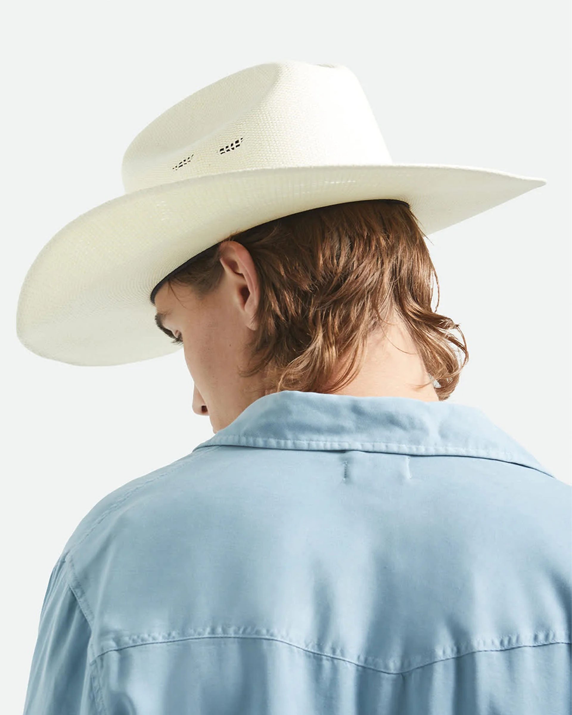 Brixton Unisex Laredo Straw Cowboy Hat - Bone