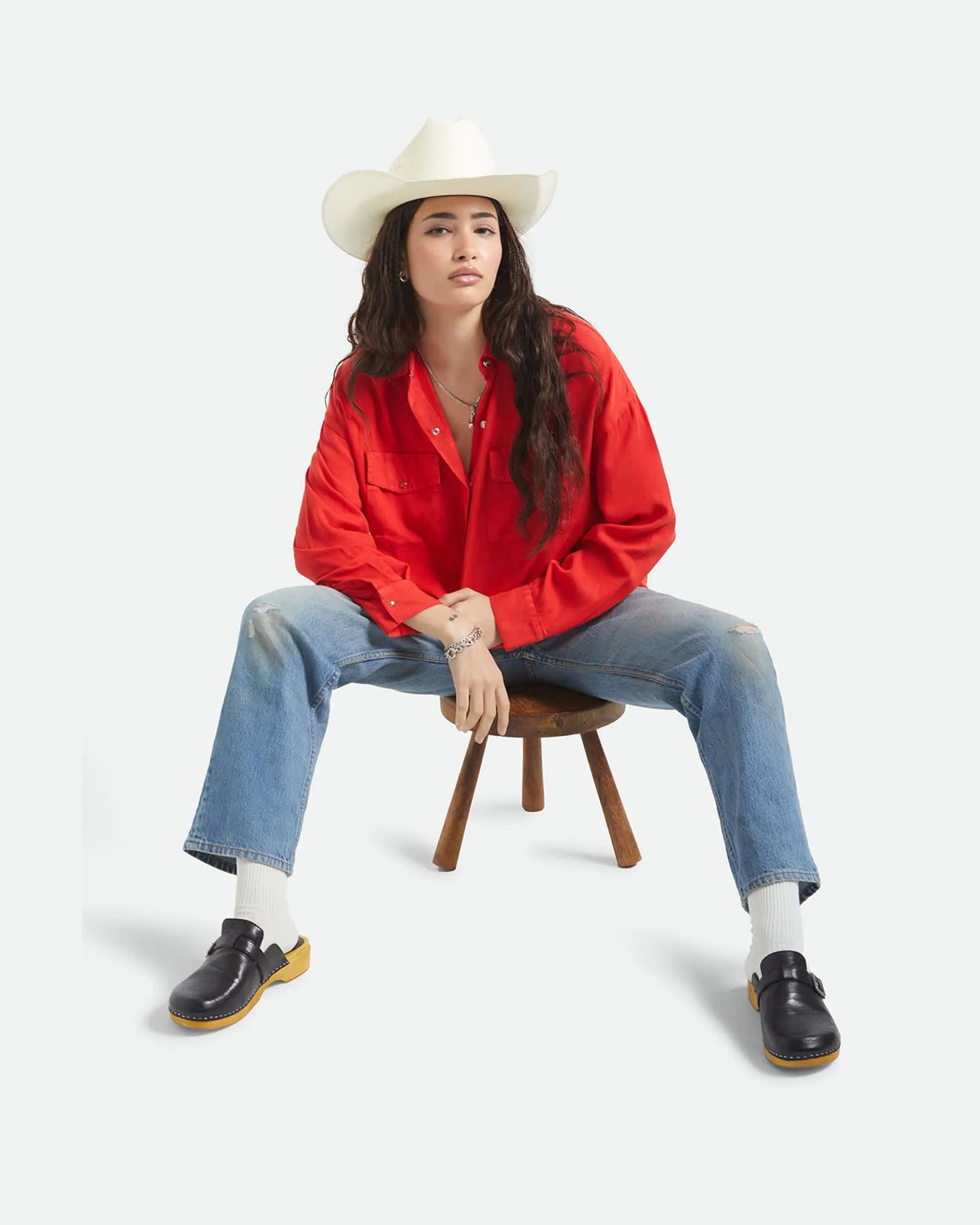 Brixton Unisex Laredo Straw Cowboy Hat - Bone
