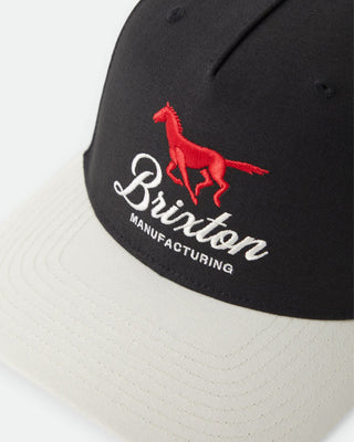 Brixton Leisure Snapback Hat - Black/Whitecap