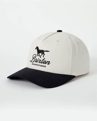 Brixton Lesiure Snapback Hat - Off White/Black