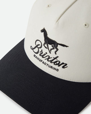 Brixton Lesiure Snapback Hat - Off White/Black