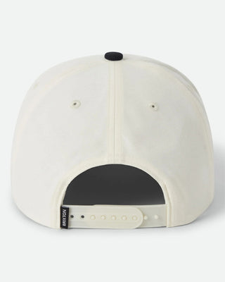 Brixton Lesiure Snapback Hat - Off White/Black