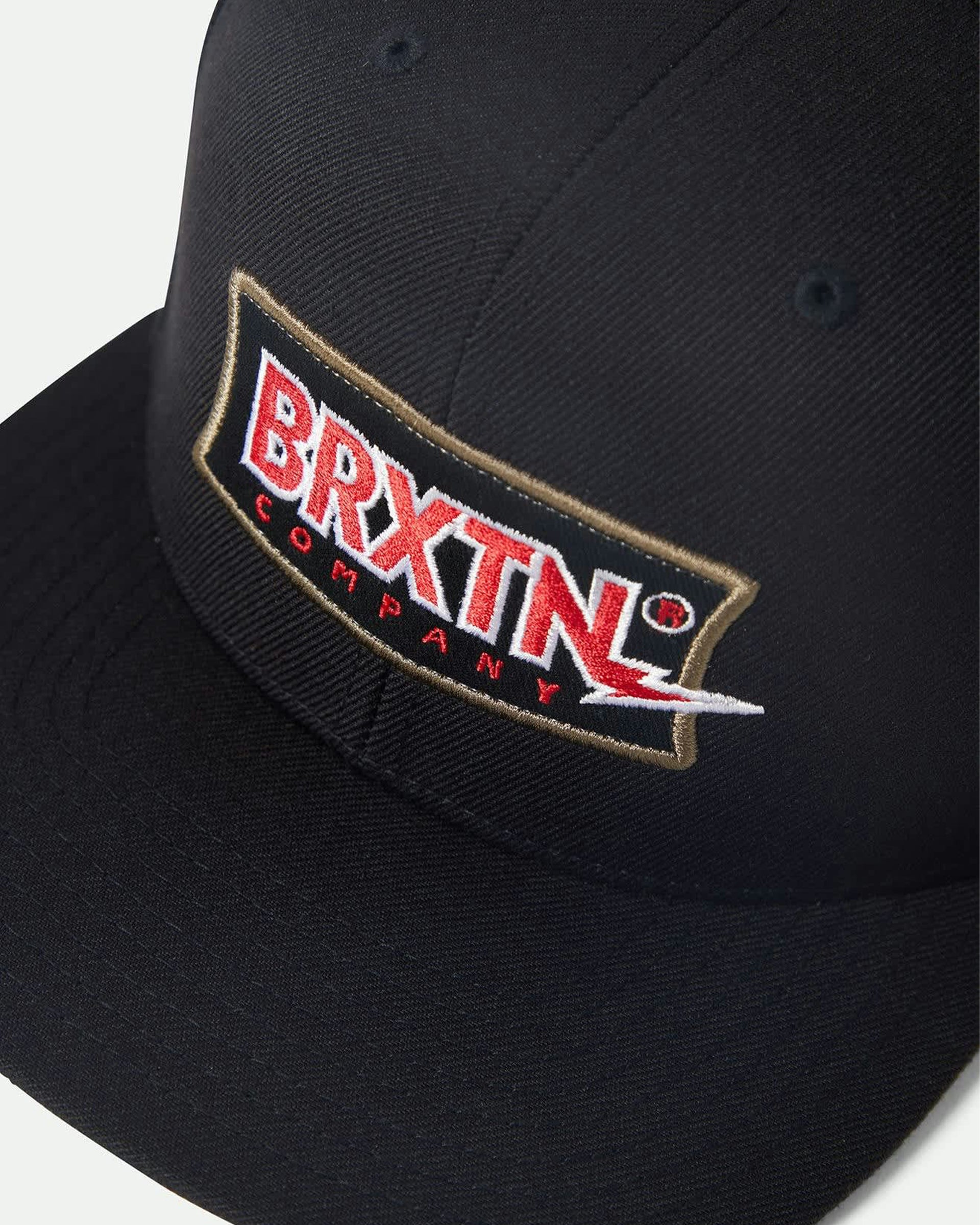 Brixton Lightning Snapback Hat - Black