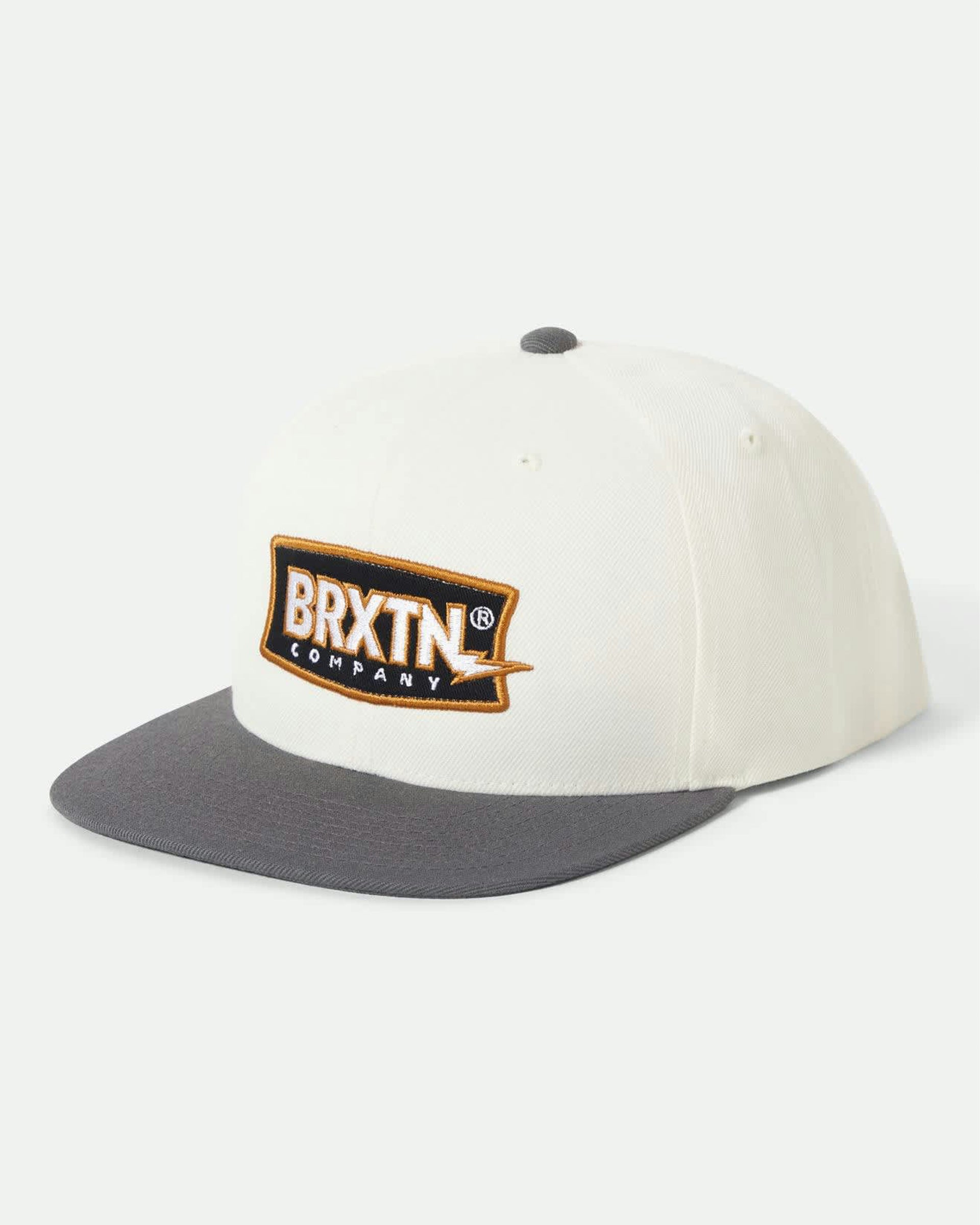 Brixton Lightning Snapback Hat - Off White/Charcoal