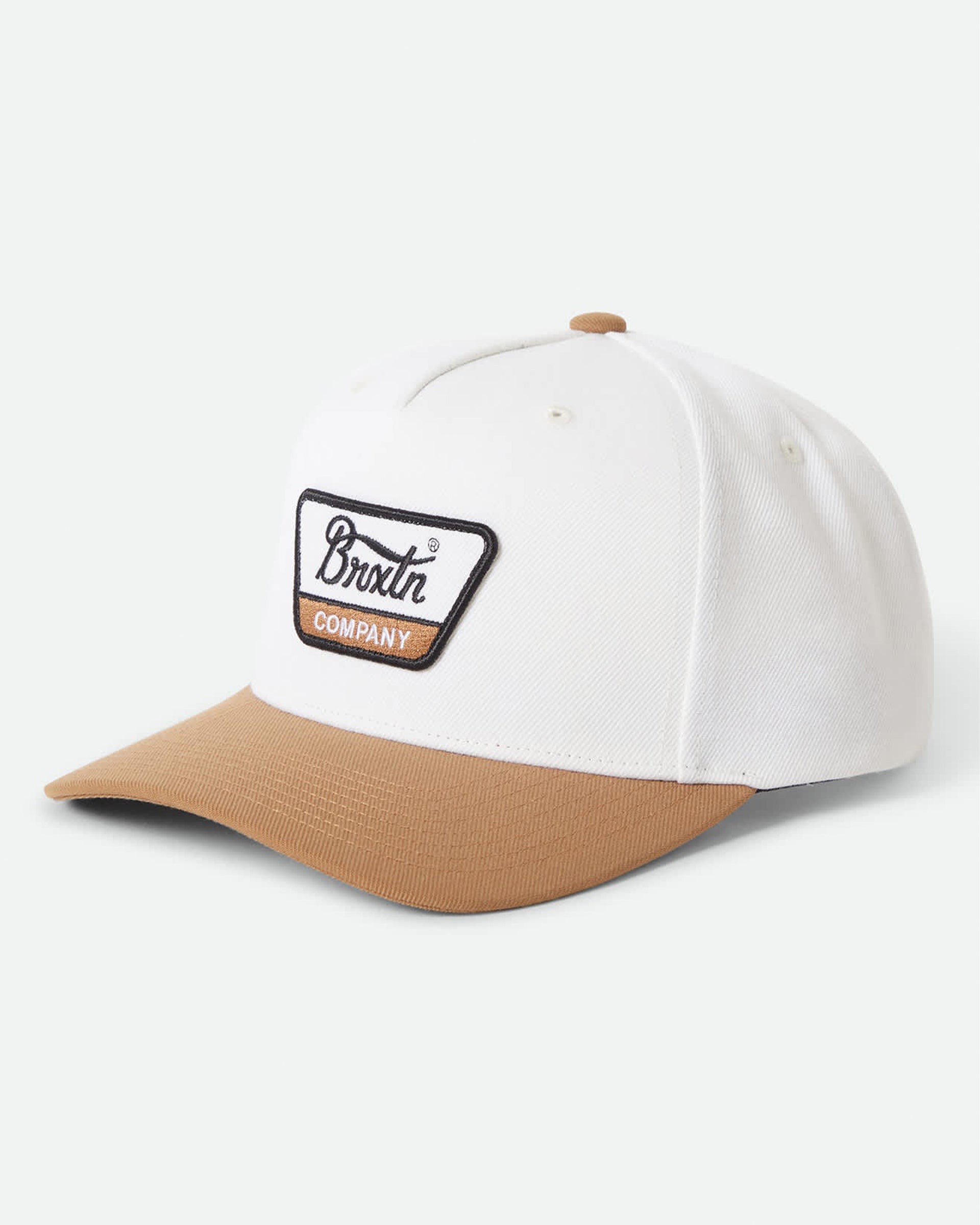 Brixton Linwood Netplus Snapback Hat - Off White/Copper