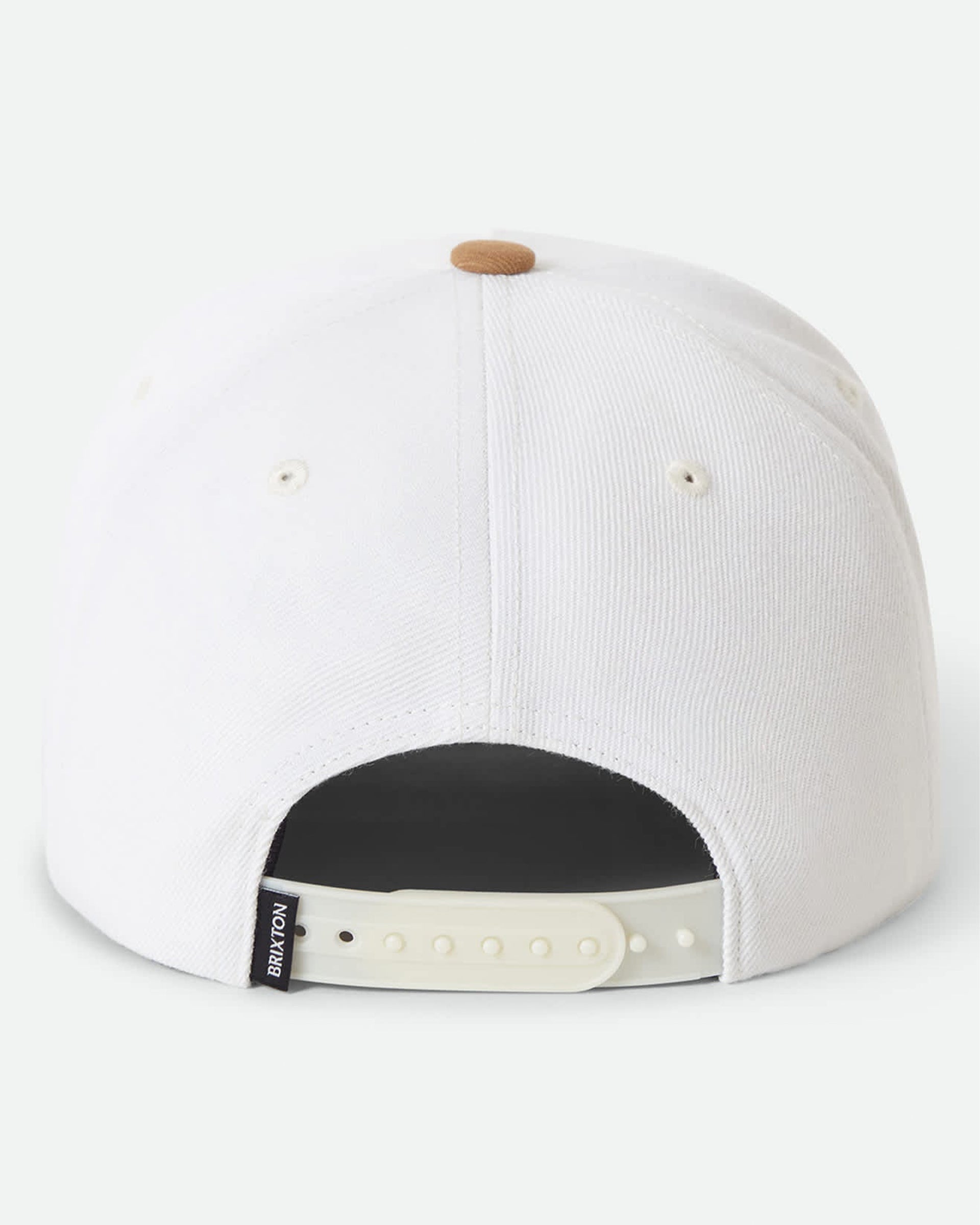 Brixton Linwood Netplus Snapback Hat - Off White/Copper