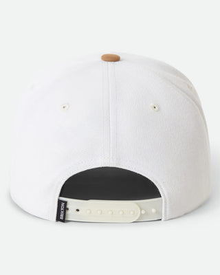 Brixton Linwood Netplus Snapback Hat - Off White/Copper