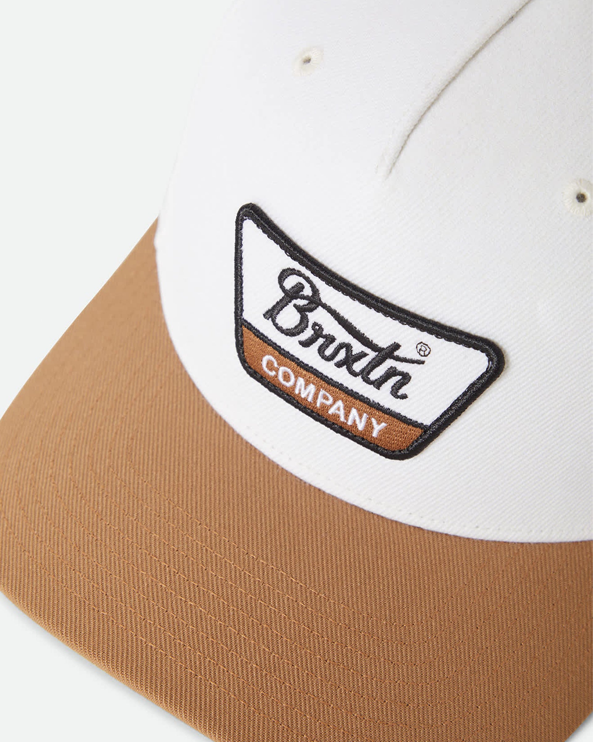 Brixton Linwood Netplus Snapback Hat - Off White/Copper