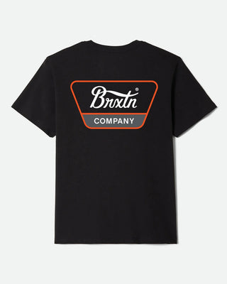 Brixton Linwood S/S Standard T-Shirt - Black/White/Classic Orange