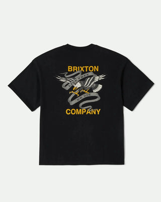 Brixton Live Free Heavyweight Relaxed Short Sleeve T-Shirt - Black Classic Wash