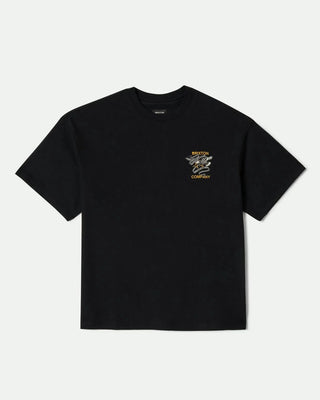 Brixton Live Free Heavyweight Relaxed Short Sleeve T-Shirt - Black Classic Wash