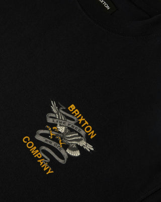 Brixton Live Free Heavyweight Relaxed Short Sleeve T-Shirt - Black Classic Wash