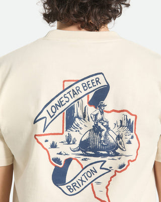 Brixton Lone Star Armadillo Short Sleeve Standard T-Shirt - Cream