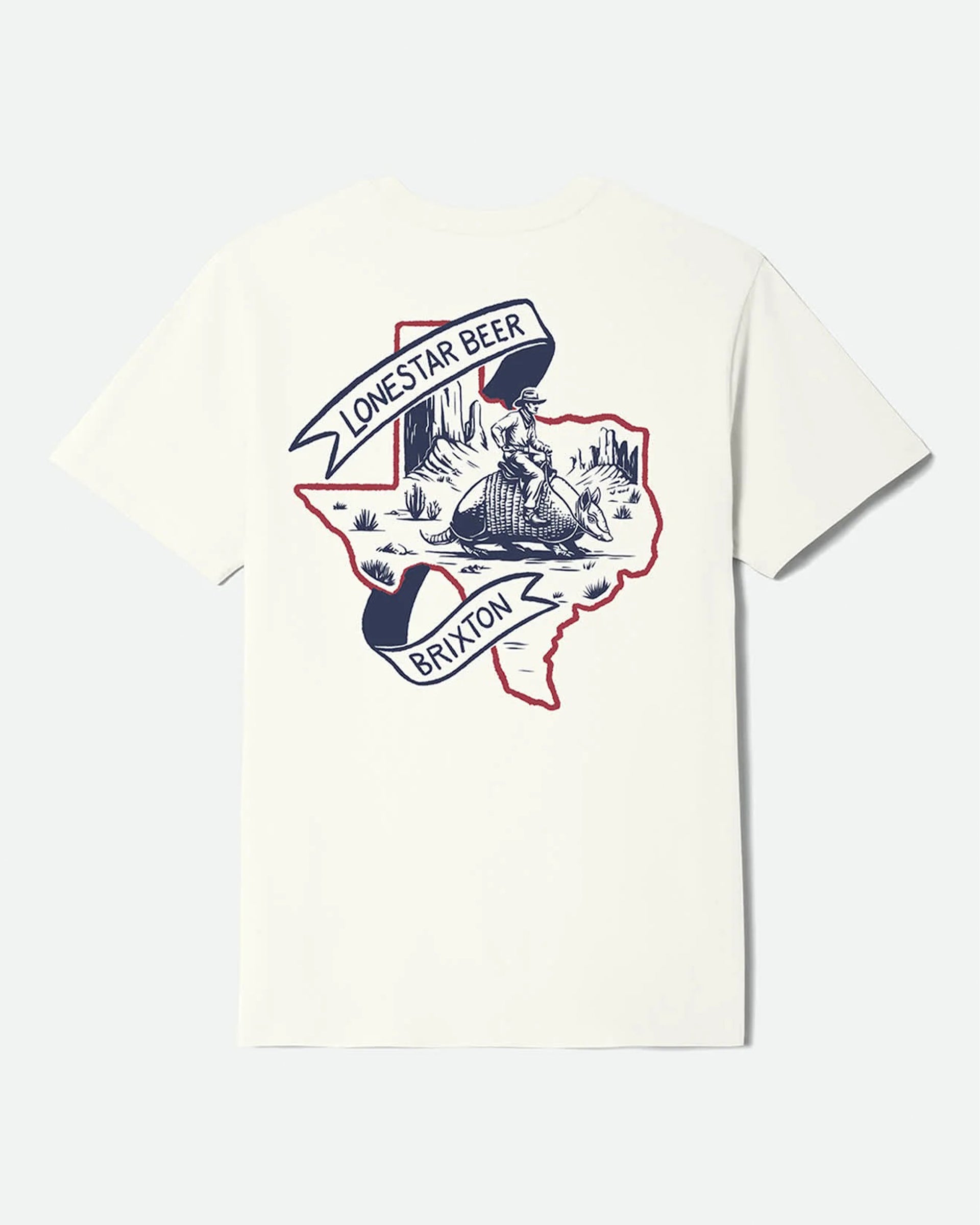 Brixton Lone Star Armadillo Short Sleeve Standard T-Shirt - Cream