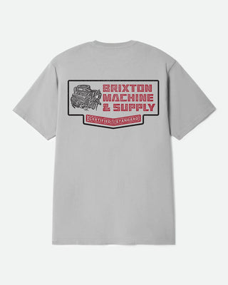 Brixton Machine Short Sleeve Standard T-Shirt - Pebble Stone Worn Wash